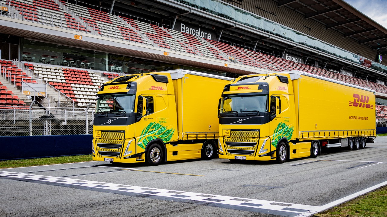 DHL e Formula 1: prima flotta di camion alimentati a biocarburante per ridurre l’impronta di carbonio