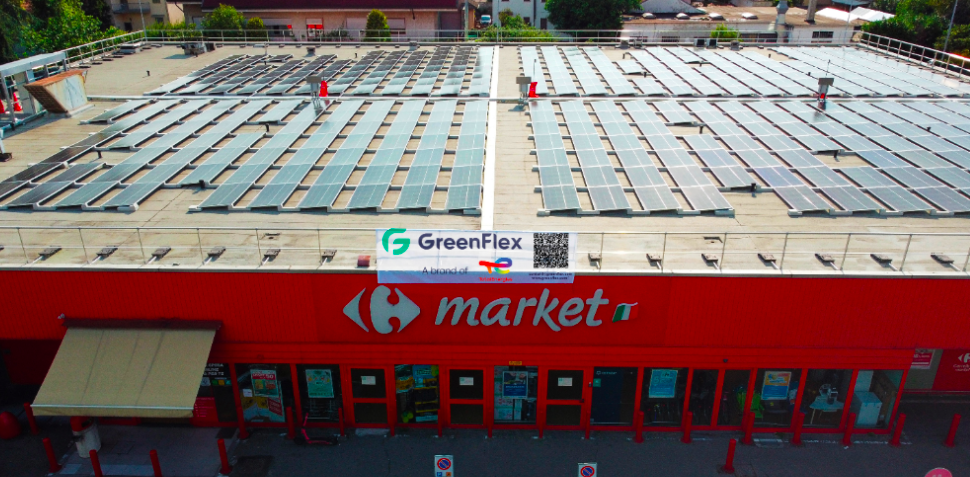 Greenflex_Carrefour Italia: allacciato il primo impianto fotovoltaico targato GreenFlex a Rho (MI)