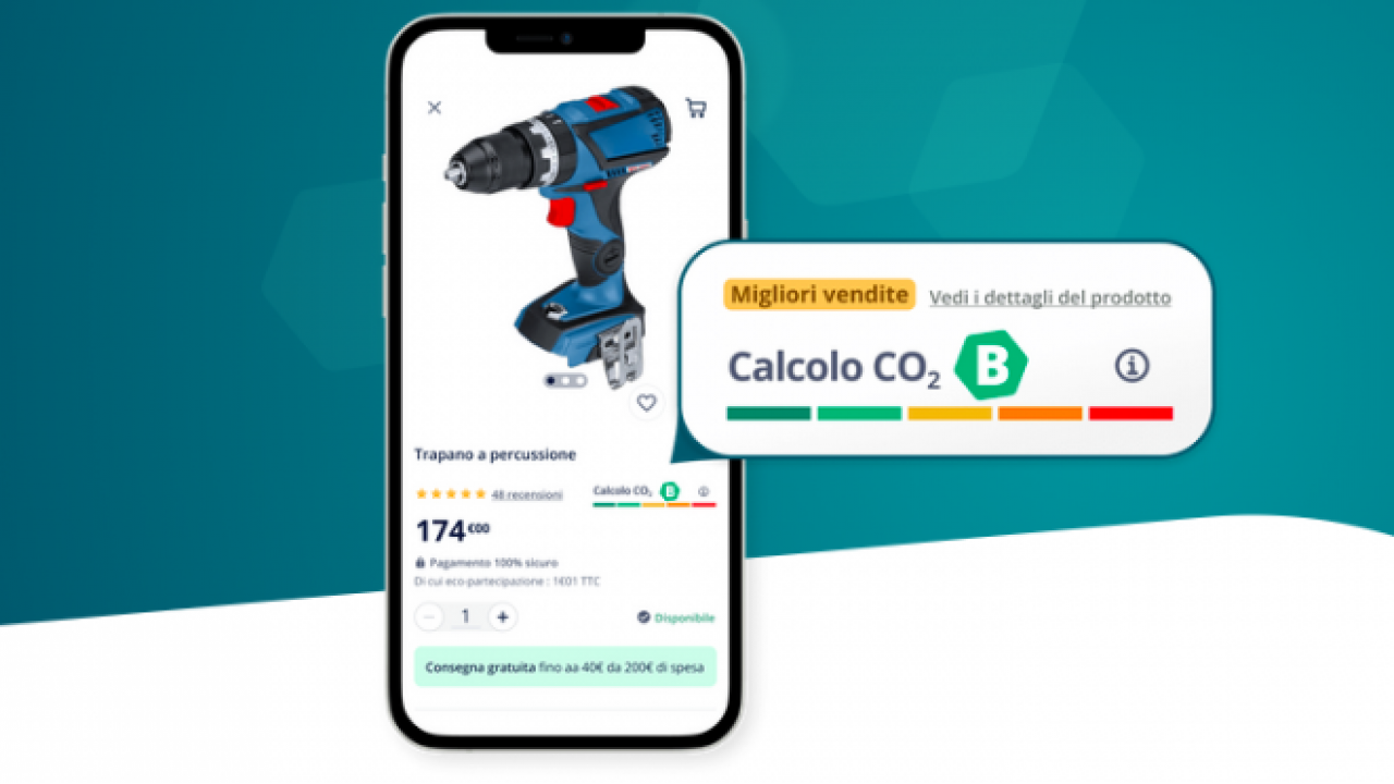 ManoMano introduce il calcolo Co2 e classifica i prodotti in base al loro impatto ambientale