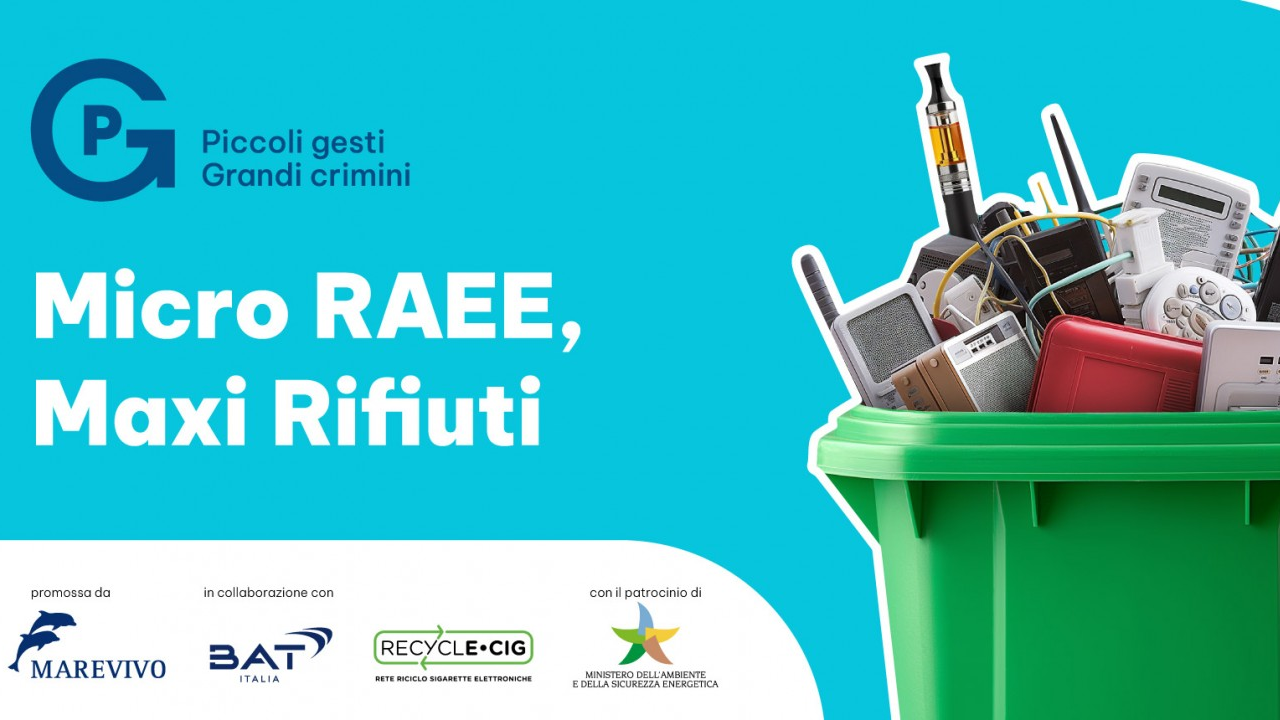 Al via 5ª edizione campagna Marevivo  per informare sul tema e far conoscere anche i piccoli RAEE