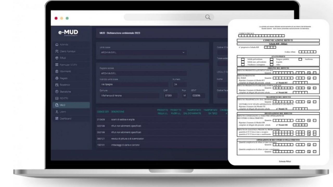 Archiva Group presenta e-MUD: una rivoluzione digitale nella gestione dei rifiuti