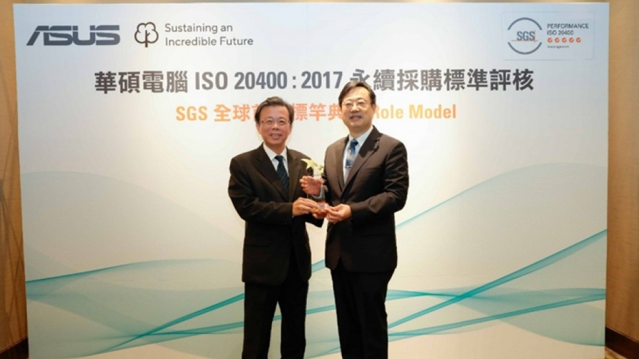 ASUS è la prima azienda al mondo a ricevere la Certificazione “Sustainability Procurement Role Model” di SGS con rating a cinque stelle