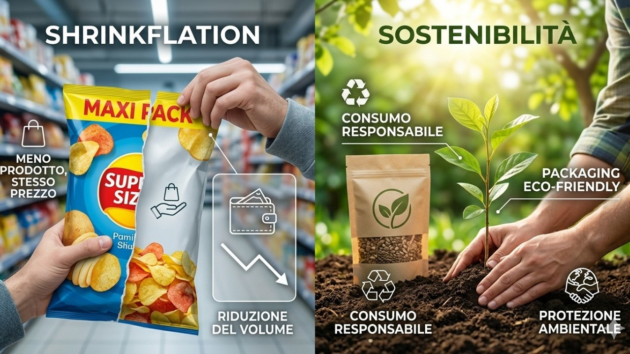 Shrinkflation e sostenibilità: italiani più attenti a trasparenza, packaging e valore reale