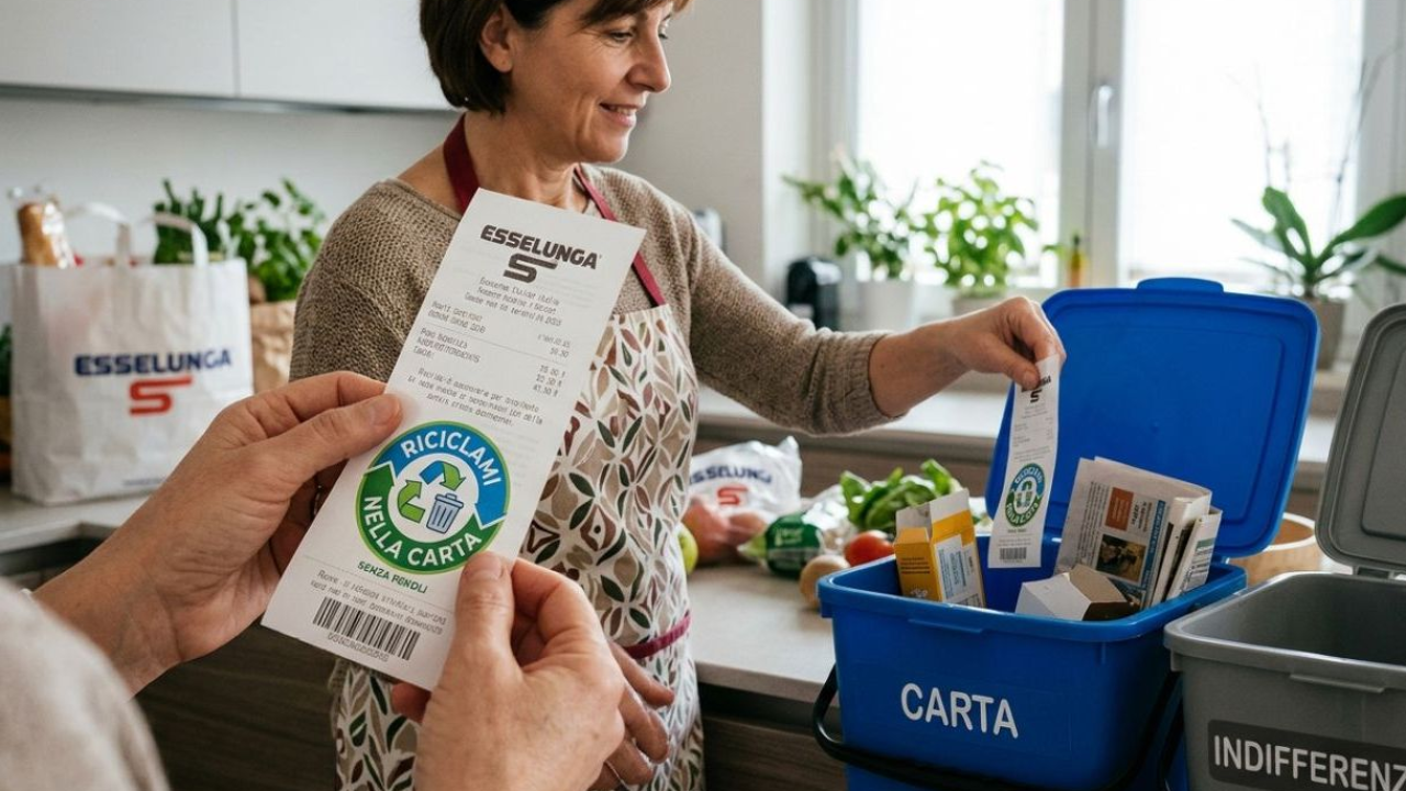 Scontrini e raccolta differenziata: debutta il marchio per il riciclo nella carta